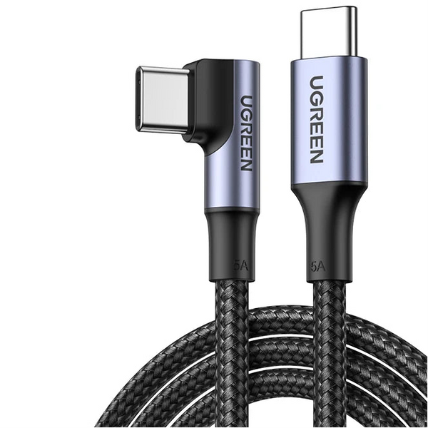 UGREEN 100W Right-Angle USB-C to USB-C Cable